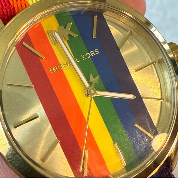 Michael Kors Runway Mercer Pride Rainbow Watch - Picture 5 of 11
